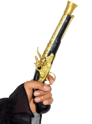 Novelty Black and Gold Pirate Musket Gun