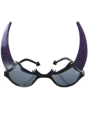 Novelty Black and Purple Devil Halloween Glasses