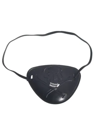 Novelty Black Pirate Skull Eye Patch Costume Accessory
