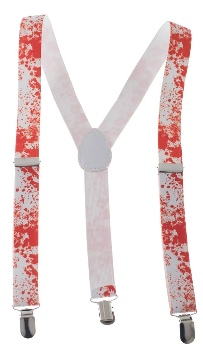Novelty Blood Splatter Halloween Suspenders