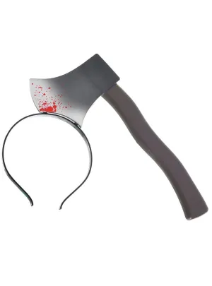 Novelty Bloody Hatchet in Head Halloween Costume Headband