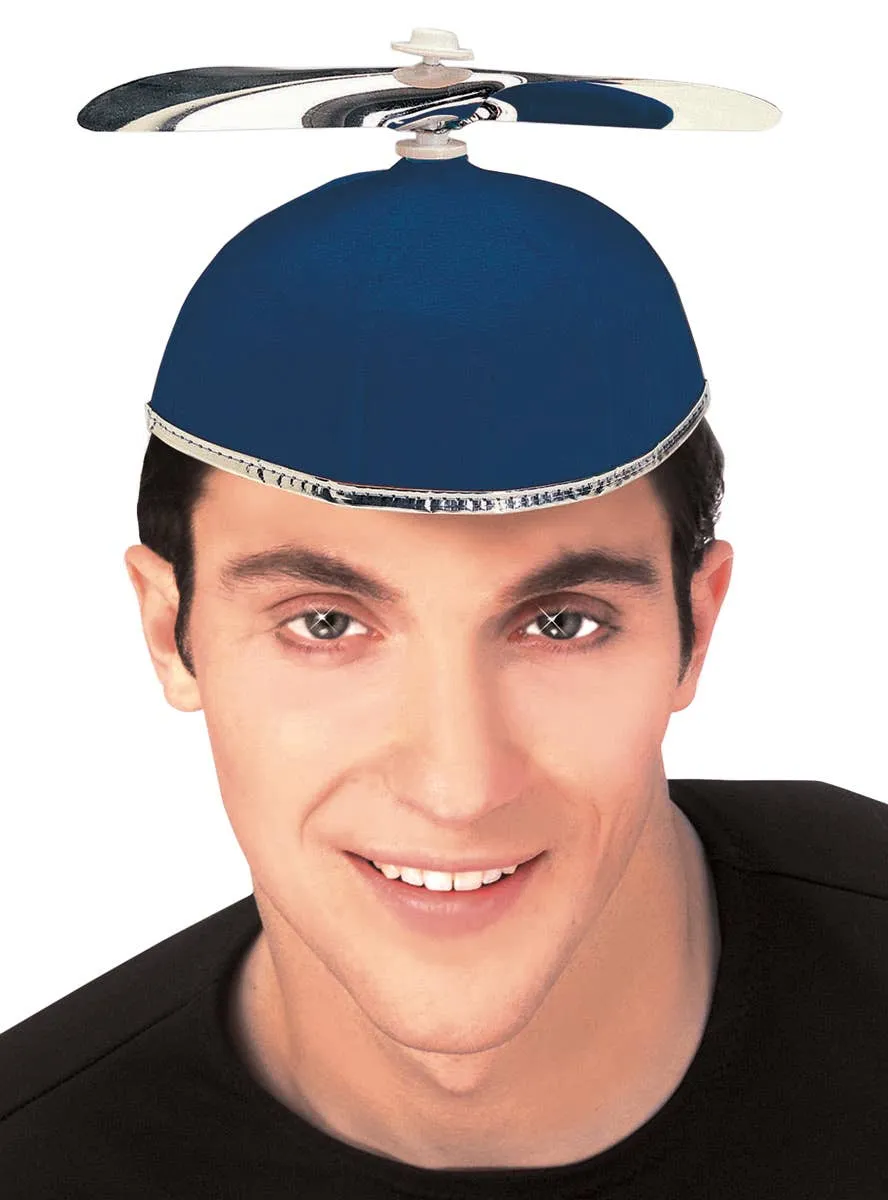 Novelty Blue Propeller Costume Hat