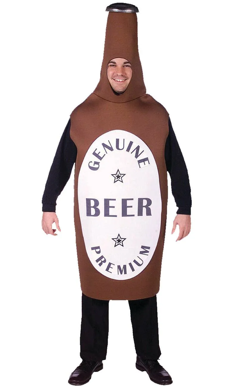 Novelty Brown Beer Bottle Adults Fancy Dress Costume