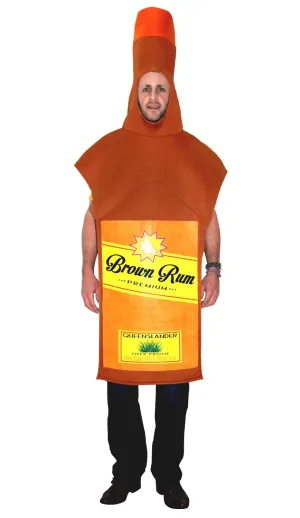 Novelty Brown Rum Bottle Adults Costume