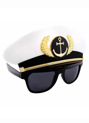 Novelty Crown and Anchor Sailor Hat Costume Glasses