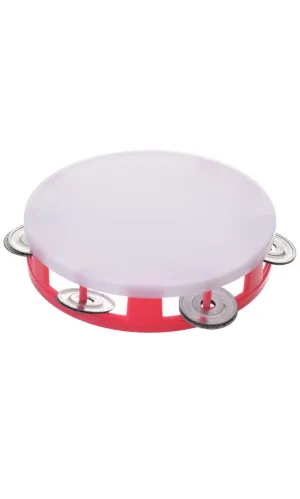 Novelty Dark Pink Tambourine Prop Instrument