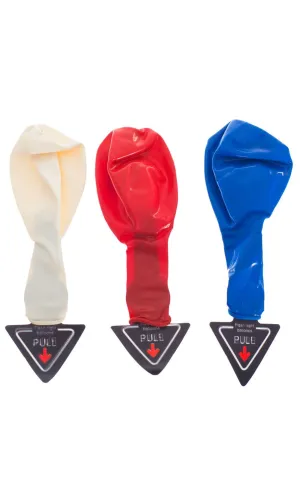 Novelty Flashing 3 Pack Aussie Colours 30cm Latex Balloons