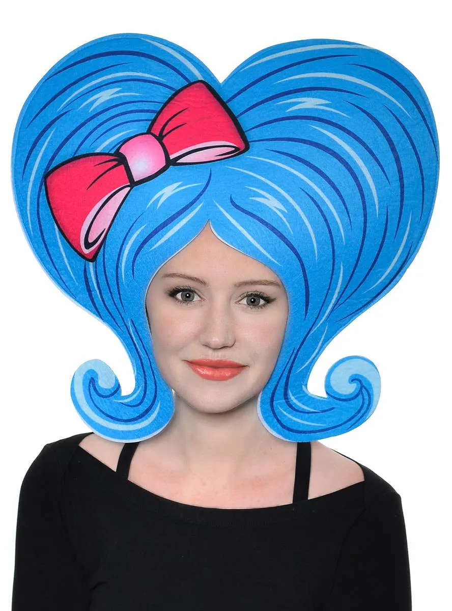 Novelty Giant Blue 50s Flick 2D Cartoon Costume Wig