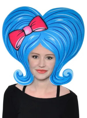 Novelty Giant Blue 50s Flick 2D Cartoon Costume Wig