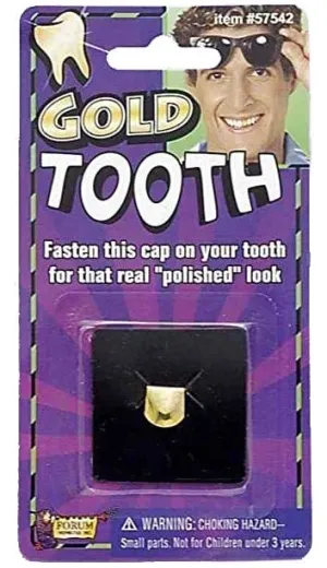 Novelty Gold Tooth Cap Costume Accessory