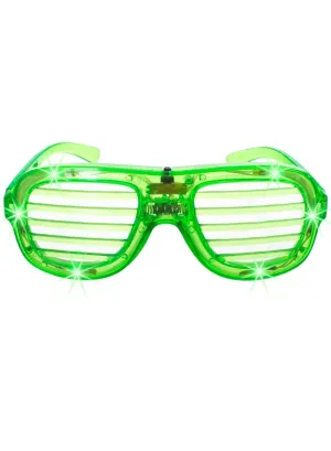 Novelty Green Flashing Costume Shutter Shades
