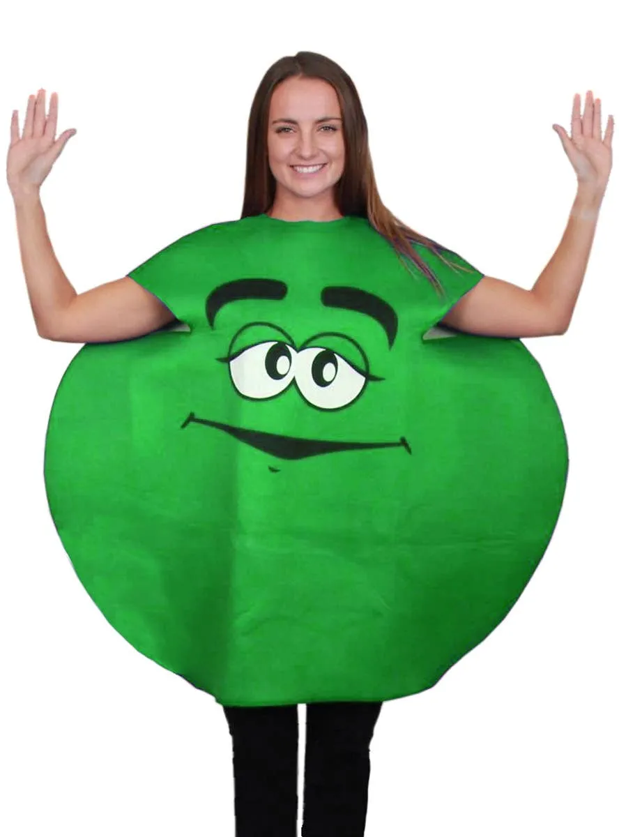 Novelty Green M&M Character Womens Costume