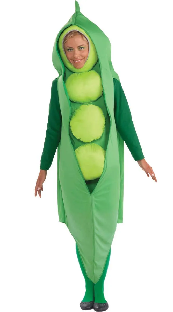 Novelty Green Pea Pod Adults Fancy Dress Costume