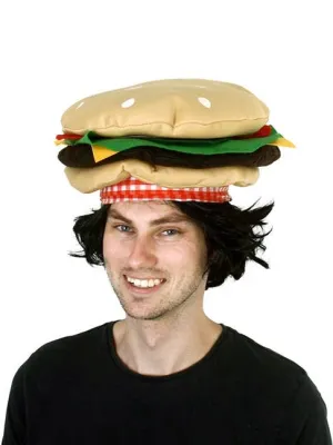 Novelty Hamburger Costume Hat