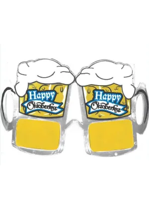 Novelty Happy Oktoberfest Beer Mug Costume Glasses
