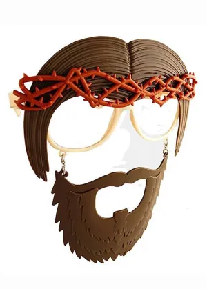 Novelty Jesus Crown of Thorns Moustache Costume Glasses