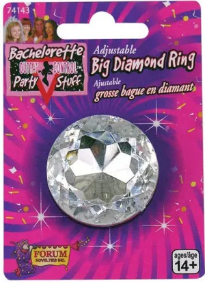 Novelty Jumbo Diamond Costume Ring
