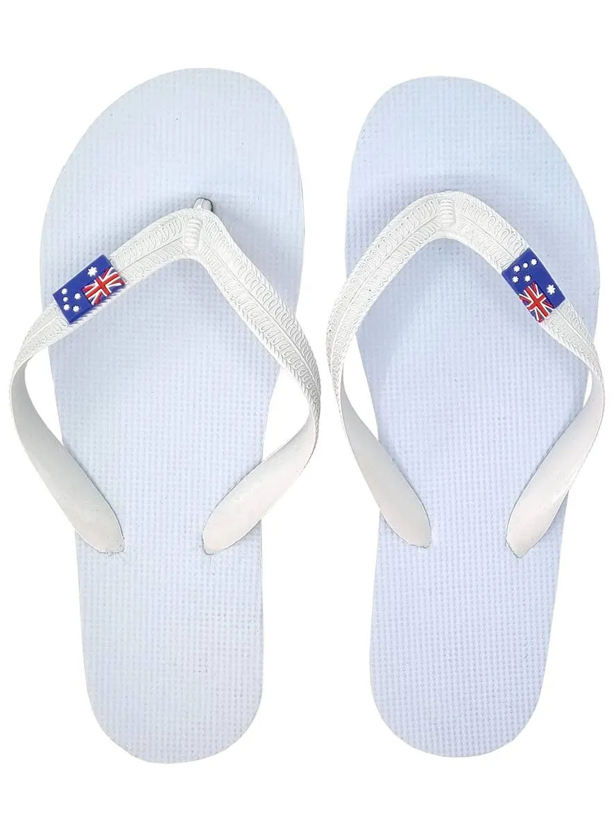 Novelty Light Blue Australian Flag Thongs