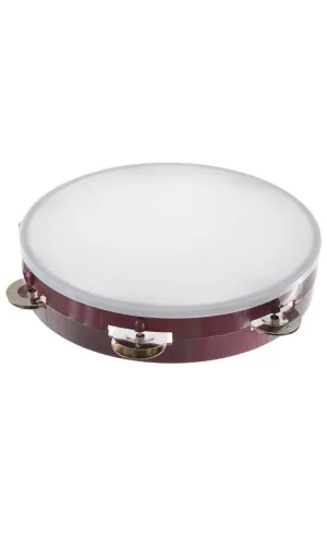 Novelty Maroon Tambourine Prop Instrument