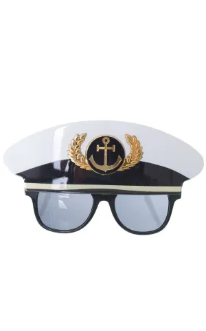 Novelty Navy Anchor Sailor Hat Costume Sunglasses Accessory