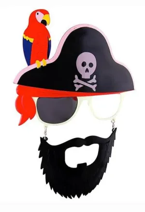 Novelty Pirate Moustache and Beard Costume Glasses