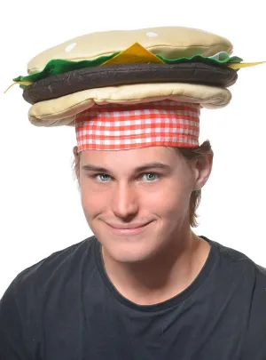 Novelty Plush Cheeseburger Costume Hat