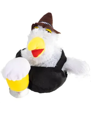Novelty Plush Chicken with Beer Oktoberfest Costume Hat