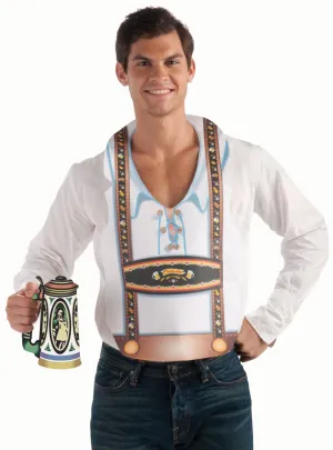 Novelty Printed Oktoberfest Suspenders Costume Vest