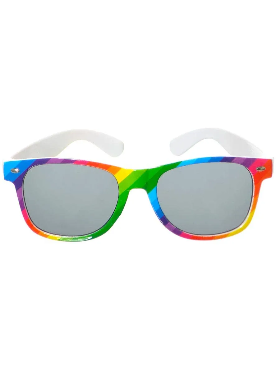 Novelty Rainbow Frame Costume Glasses