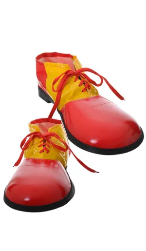 Novelty Red and Yellow Adults Clown Shoes