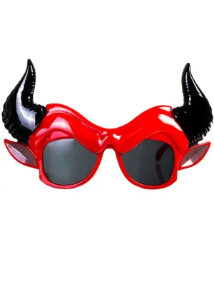 Novelty Red Devil Face Halloween Costume Glasses