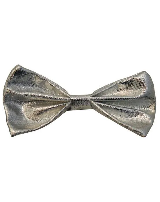 Novelty Silver Bow Tie Costume Accessory