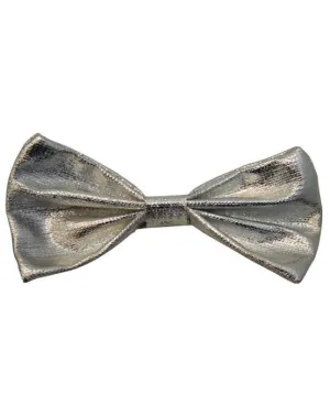 Novelty Silver Bow Tie Costume Accessory