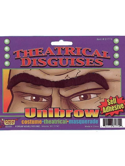 Novelty Stick On Costume Monobrow Eyebrows