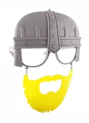 Novelty Viking Helmet and Beard Costume Glasses