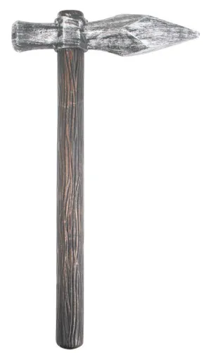 Novelty Wood and Silver Look Medieval Chisel Weapon