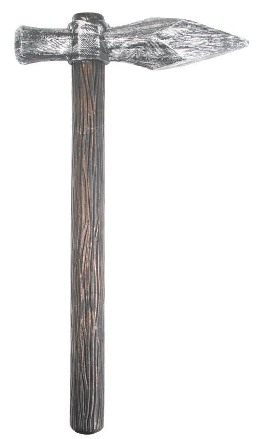 Novelty Wood and Silver Look Medieval Chisel Weapon