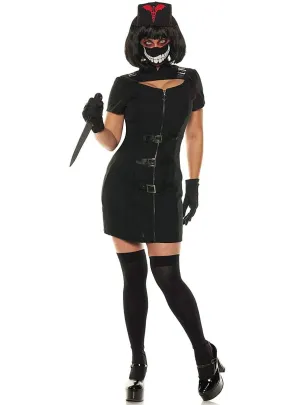 Nurse Frightingale Womens Black Halloween Costume