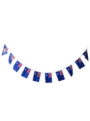 Nylon Blue Aussie Flags Australia Day Party Bunting