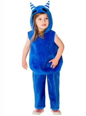Oddbods Toddler Girls Pogo Blue Monster Costume