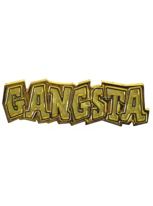 OG Gold Gangsta Knuckle Duster Costume Accessory Bling