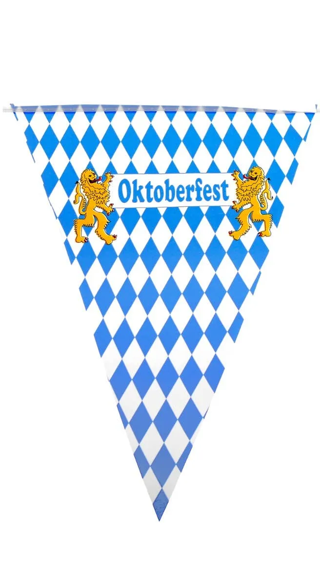 Oktoberfest Blue and White Bavarian Flags Decoration