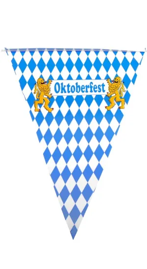 Oktoberfest Blue and White Bavarian Flags Decoration