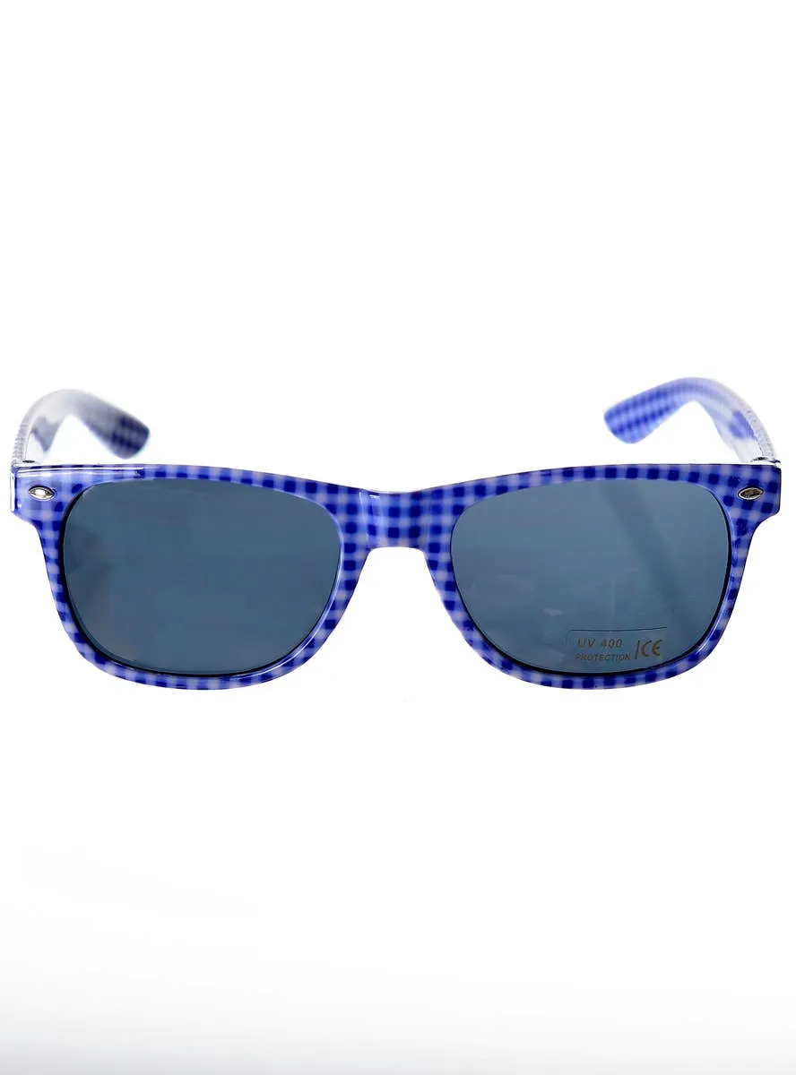 Oktoberfest Blue and White Costume Sunglasses