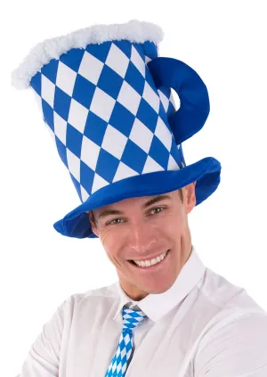 Oktoberfest Blue Beer Mug Costume Hat