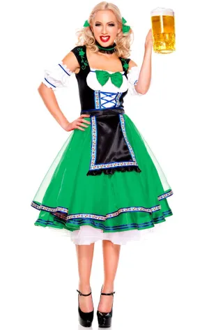 Oktoberfest Green Beer Girl Deluxe Womens Costume