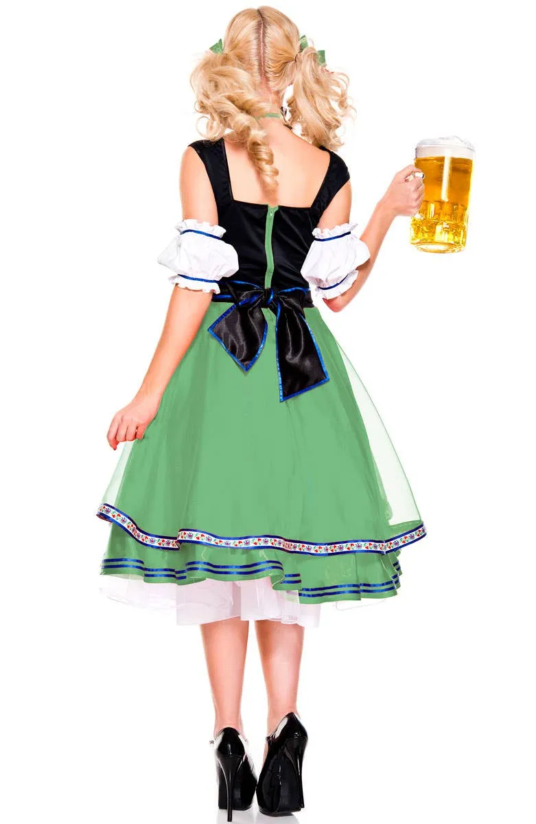 Oktoberfest Green Beer Girl Deluxe Womens Costume