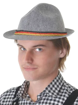Oktoberfest Grey Feltex Bavarian Costume Hat
