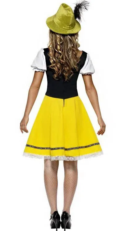 Oktoberfest Womens Green and Yellow German Costume