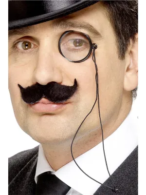 Old England Adults Black Costume Monocle